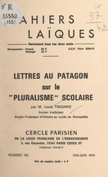 Lettres au Patagon sur le "pluralisme" scolaire