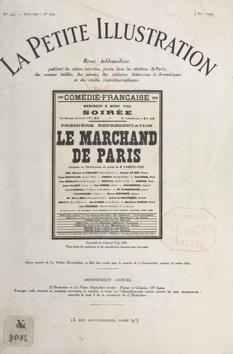 Le marchand de Paris - Edmond Fleg - FeniXX réédition numérique