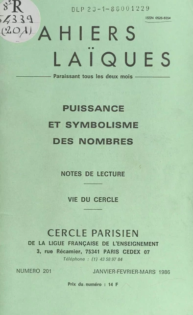 Puissance et symbolisme des nombres - Louis Lafourcade - FeniXX réédition numérique