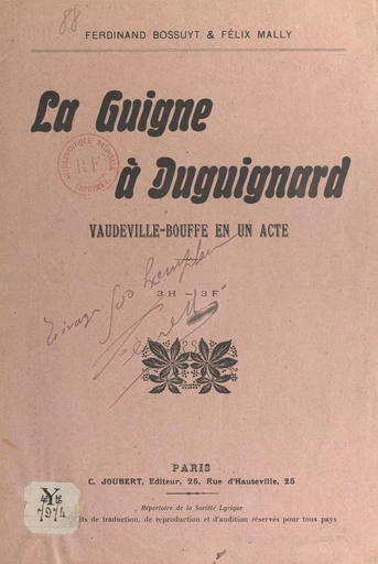 La guigne à Duguignard - Ferdinand Bossuyt, Félix Mally - FeniXX réédition numérique