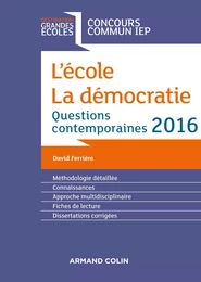 L'école. La démocratie. IEP 2016