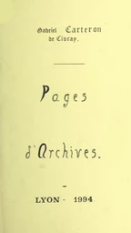 Pages d'archives