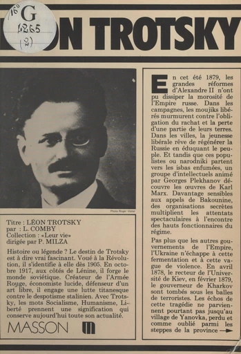 Léon Trotsky - Louis Comby - FeniXX réédition numérique