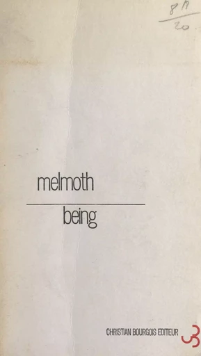 Being -  Melmoth - FeniXX réédition numérique