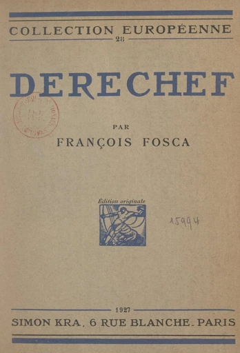 Derechef - François Fosca - FeniXX réédition numérique