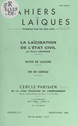 La laïcisation de l'État civil