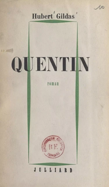 Quentin - Hubert Gildas - FeniXX réédition numérique