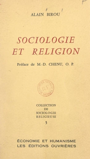 Sociologie et religion - Alain Birou - FeniXX réédition numérique