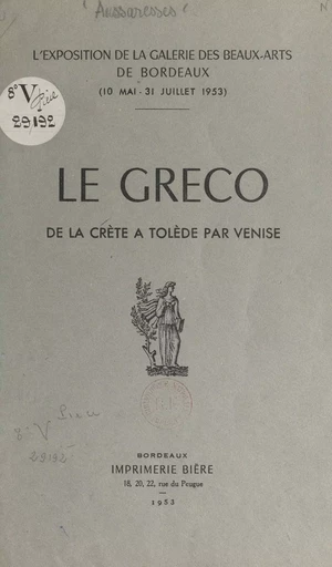 Le Greco, de la Crète à Tolède, par Venise - François Aussaresses - FeniXX réédition numérique