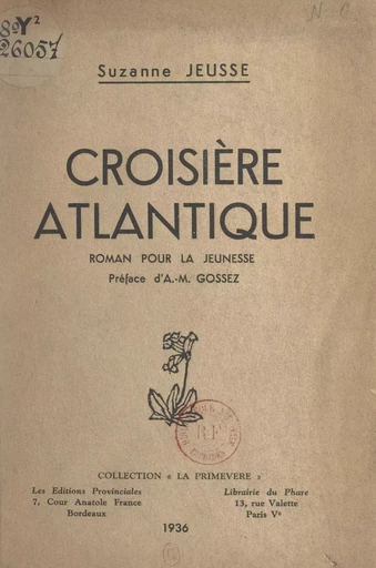 Croisière atlantique - Suzanne Jeusse - FeniXX réédition numérique