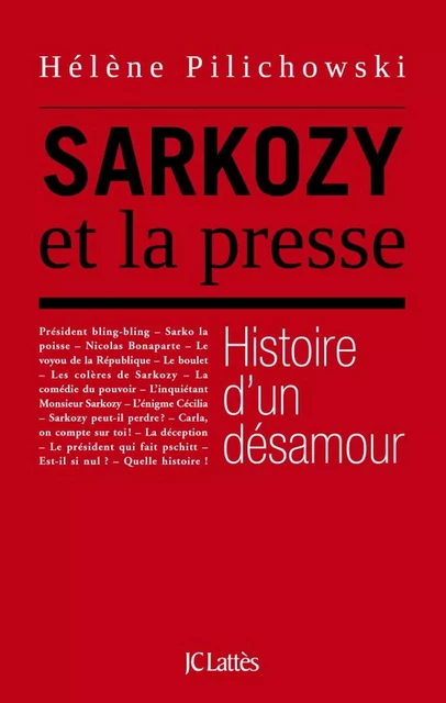 Sarkozy et la presse, histoire d'un désamour - Hélène Pilichowski - JC Lattès