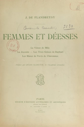 Femmes et déesses - Jeanne de Flandreysy - FeniXX réédition numérique