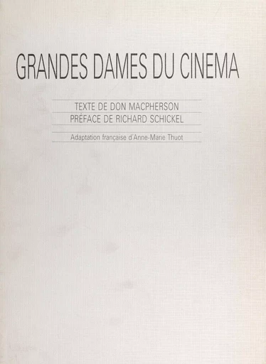 Grandes dames du cinéma - Don Macpherson - FeniXX réédition numérique