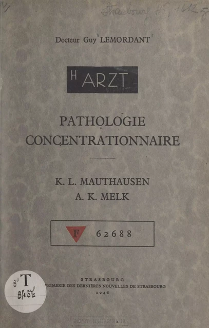 Pathologie concentrationnaire - Guy Lemordant - FeniXX réédition numérique