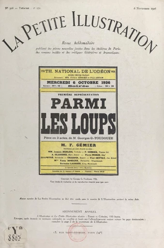 Parmi les loups - Georges Gustave Toudouze - FeniXX réédition numérique