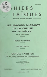 Les maçons migrants de la Creuse au 19e siècle