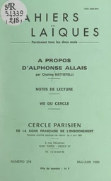 À propos d'Alphonse Allais