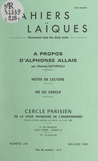 À propos d'Alphonse Allais - Charles Battistelli, Simonne Lacapère - FeniXX réédition numérique