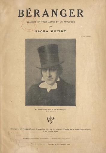 Béranger - Sacha Guitry - FeniXX réédition numérique