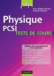 Physique PCSI - Tests de cours