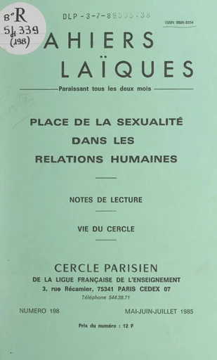 Place de la sexualité dans les relations humaines - Louis Lafourcade, André Morali-Daninos - FeniXX réédition numérique