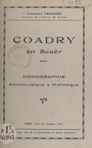 Coadry en Scaër - Henri Pérennès - FeniXX réédition numérique