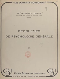 Problèmes de psychologie générale