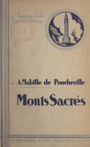 Monts sacrés - André Mabille de Poncheville - FeniXX réédition numérique