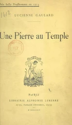 Une pierre au temple