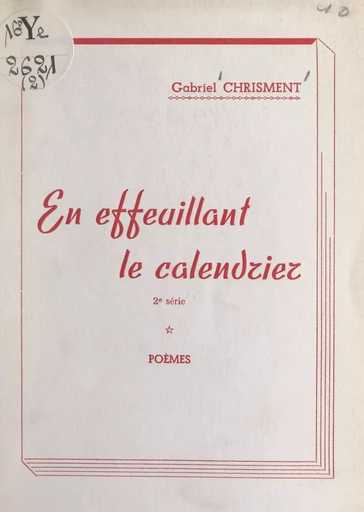 En effeuillant le calendrier - Gabriel Chrisment - FeniXX réédition numérique