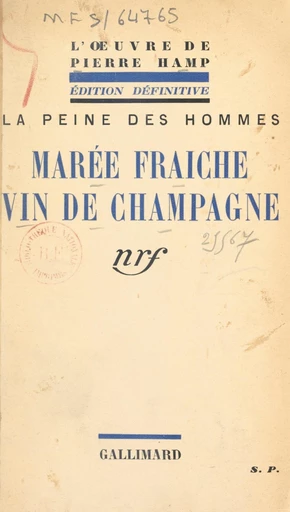 Marée fraîche - Pierre Hamp - FeniXX réédition numérique