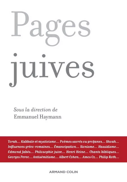 Pages juives - Emmanuel Haymann - Armand Colin