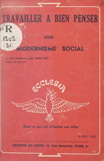 Modernisme social - Raoul Harscouët - FeniXX réédition numérique