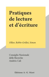 Pratiques de lecture et d'écriture