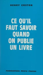 Ce qu'il faut savoir quand on publie un livre