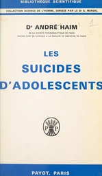 Les suicides d'adolescents