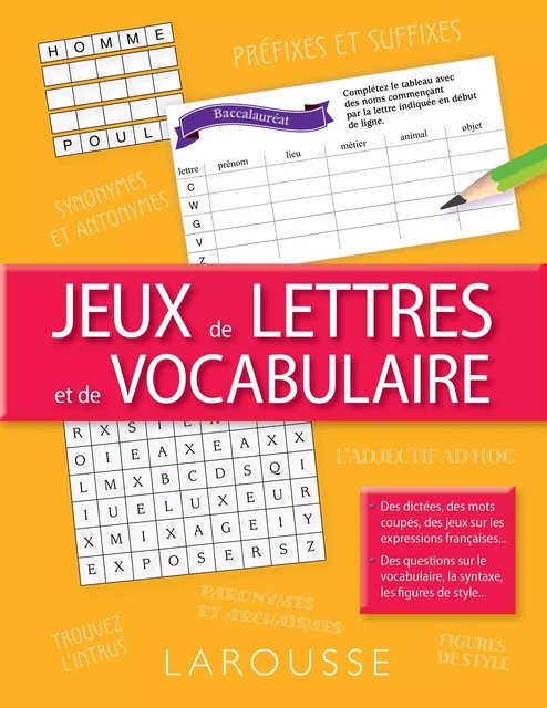 Jeux de lettres et de vocabulaire - Daniel Berlion - Larousse