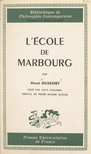 L'École de Marbourg - Henri Dussort - FeniXX réédition numérique