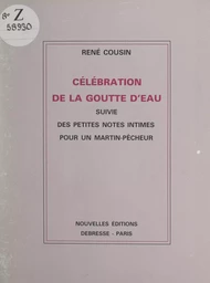 Célébration de la goutte d'eau