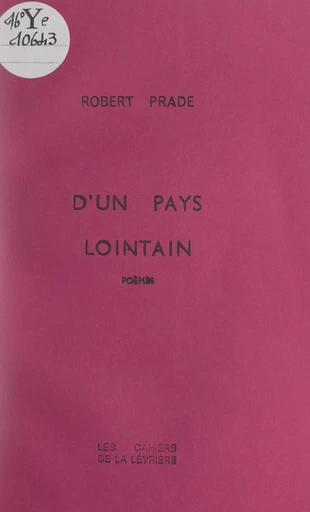 D'un pays lointain - Robert Prade - FeniXX réédition numérique