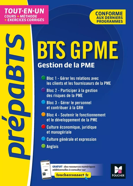 PrépaBTS - BTS Gestion de la PME - Toutes les matières - Révision et entrainement - Régine Aidemoy, Ludovic Babin-Touba, Annie Goulvent, Frédérique Le Graverend, Christine Malarmey, Thierry Mellarede, Olivier Prévost, Johanna Stokkermans, Béatrice Tallégas-Le Nezn - Foucher