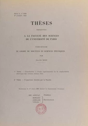 Contribution à l'étude expérimentale de la conductibilité électrique des couches minces d'or