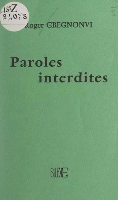 Paroles interdites - Roger Gbegnonvi - FeniXX réédition numérique