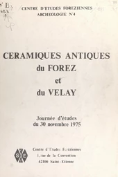 Céramiques antiques du Forez et du Velay