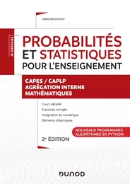 Probabilités et statistiques pour l'enseignement