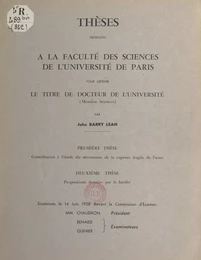 Contribution à l'étude du mécanisme de la rupture fragile de l'acier