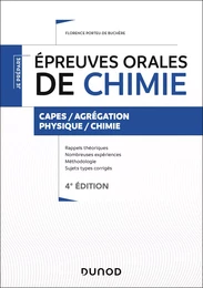 Épreuves orales de chimie - 4e éd.