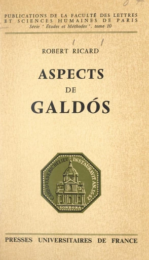 Aspects de Galdós - Robert Ricard - FeniXX réédition numérique