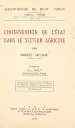 L'intervention de l'État dans le secteur agricole