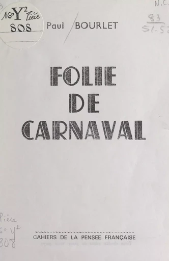 Folie de carnaval - Paul Bourlet - FeniXX réédition numérique